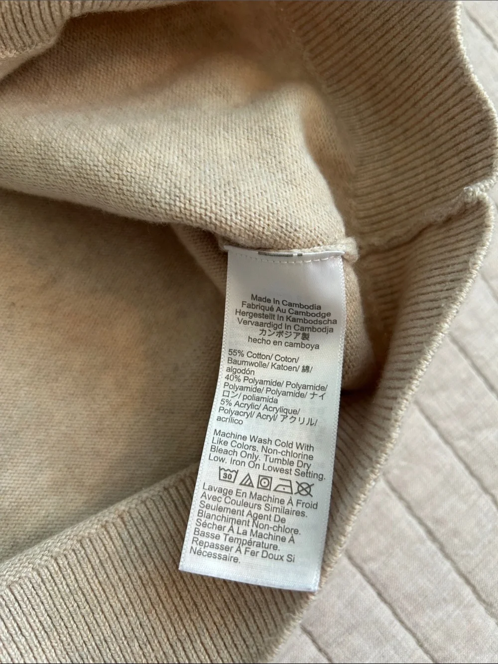 J. Crew Drop-shoulder oatmeal classic crew cotton boxy pullover sweater XL